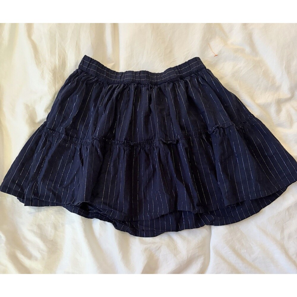 Girls GAP Flare Whimsy Skirt Short Size 12 Blue Silver Sparkle Baby Doll